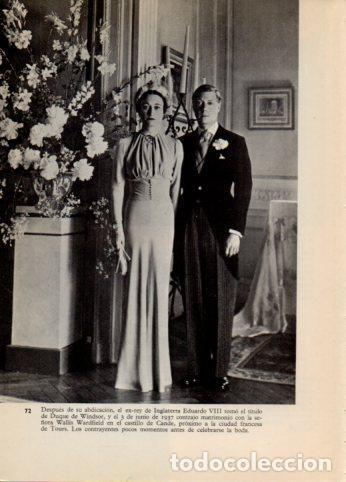Cartoline: LAMINA V36495: Eduardo VIII junto a Wallis antes de su boda en 1937 - Varios