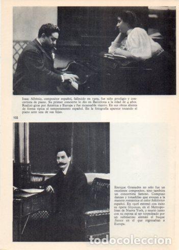 Postcards: LAMINA V36419: Isaac Albeniz tocando el piano ante su hija - Varios