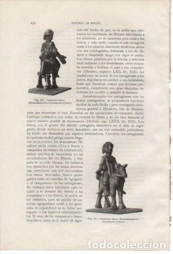 Postales: LAMINA V37017: Guerrero iberico de Despe&ntilde;aperros - Antonio Ballesteros y Beretta