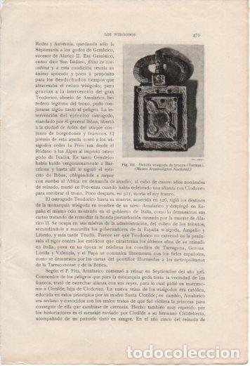 Postkarten: LAMINA V37083: Hebilla visigoda de bronce, Termas - Antonio Ballesteros y Beretta