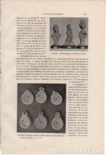 Postales: LAMINA V37073: Lucernas romanas - Antonio Ballesteros y Beretta