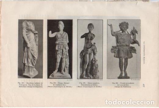 Cartes Postales: LAMINA V37099: Diana cazadora de Italica y Penate de Lora del Rio - Antonio Ballesteros y Beretta