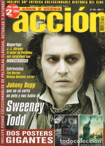 Postcards: LAMINA V48415: Johnny Deep en portada revista Accion - NULL