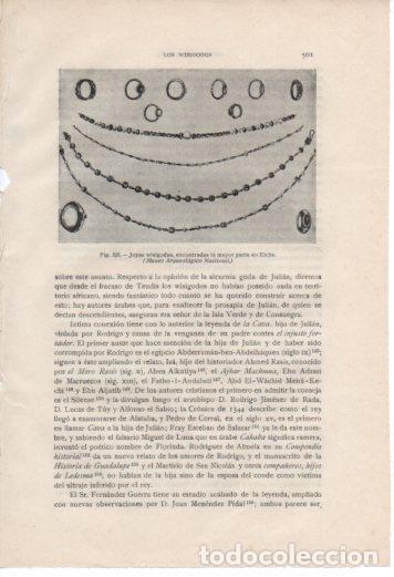 Cartoline: LAMINA V37091: Joyas visigodas encontradas en Elche - Antonio Ballesteros y Beretta
