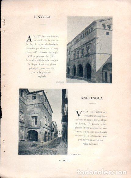 Postais: LAMINA V48830: Linyola casa de la vila i Anglesola casa de Roger de Lluria - NULL