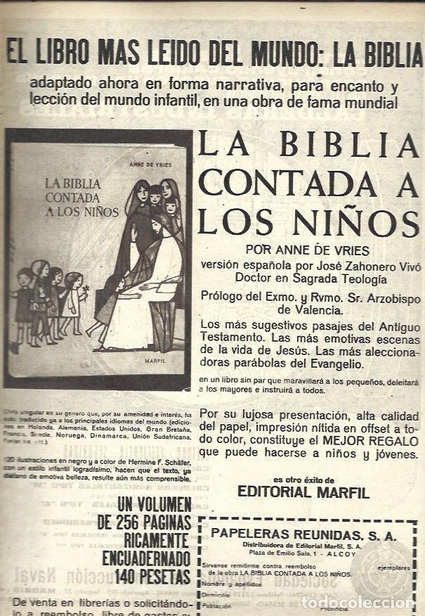 Postales: LAMINA 35680: Publicidad de La Biblia contada a los ni&ntilde;os - VVAA