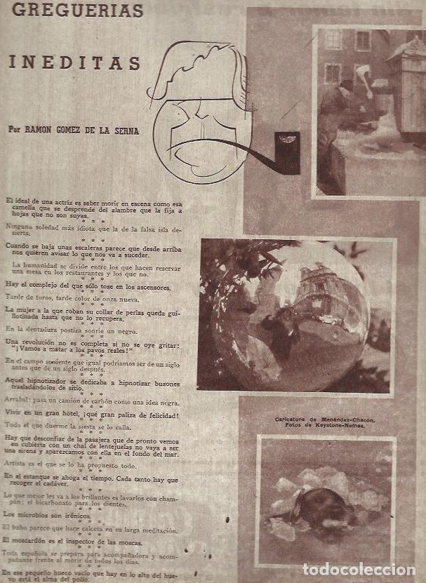 Postales: LAMINA 35689: Ramon Gomez de la Serna escribe Greguerias Ineditas - VVAA