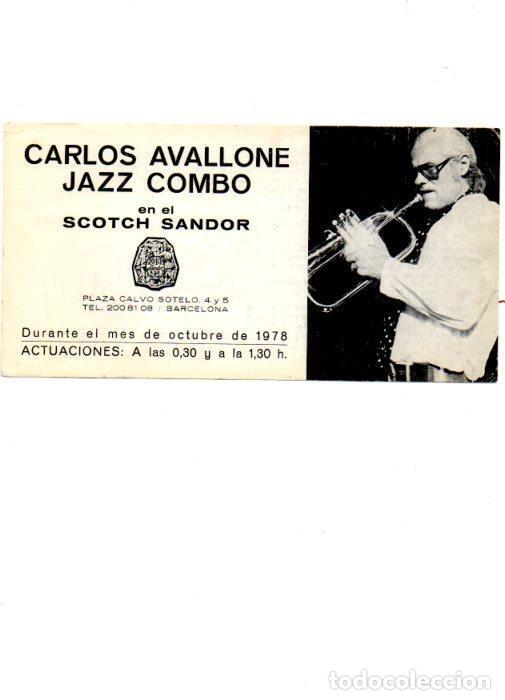 Cartoline: V49120: Carlos Avallone Jazz Combo en el Scotch Sandor de Barcelona. Octubre 1978 - NULL