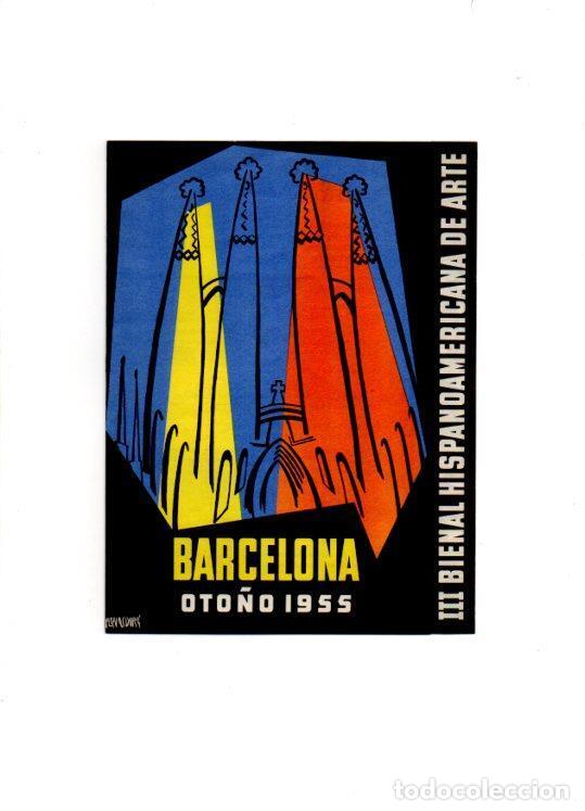 Postkarten: V49113: Folleto III Bienal Hispanoamericana de Arte. Barcelona otro&ntilde;o 1955 - NULL