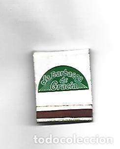 Postcards: CAJA DE CERILLAS 222: La Barbacoa de Gracia. Restaurante Barcelona - NULL