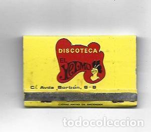 Postais: CAJA DE CERILLAS 45: Discoteca El Yelmo. Barcelona - NULL
