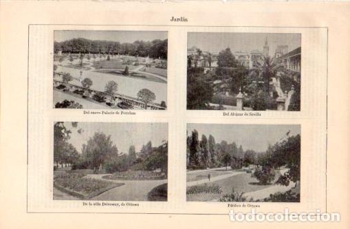 Postkarten: LAMINA V37389: Jardin en Palacio de Potsdam, Alcazar de Sevilla y Otawa - Varios