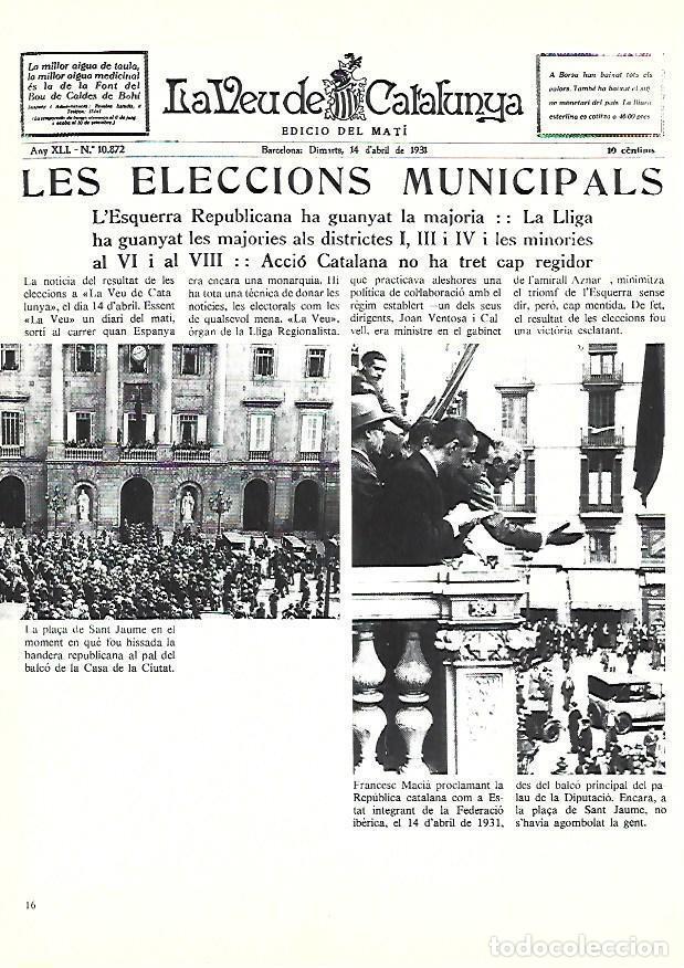 Postales: LAMINA 38850: Elecciones municipales en Barcelona 1931 - Edmon Valles