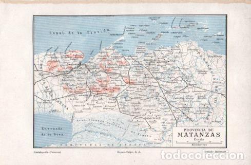 Postkarten: LAMINA V37168: Mapa de la provincia de Matanzas, Cuba - Varios
