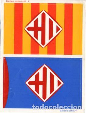 Postkarten: V49508: Pegatina bandera festiva e institucional de Barcelona - NULL