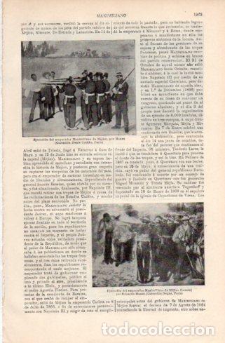 Postales: LAMINA V37204: Ejecucion del emperador Maximiliano de Mejico por Manet - Varios