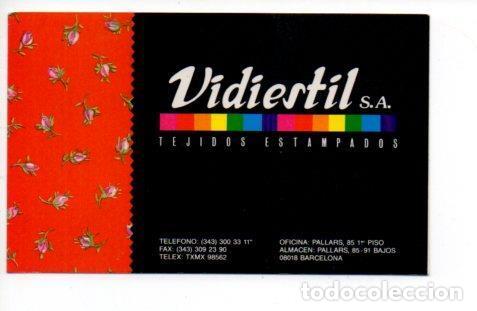 Cartoline: V49474: Tarjeta publicitaria Vidiestil, S.A,. Tejidos en Barcelona - NULL