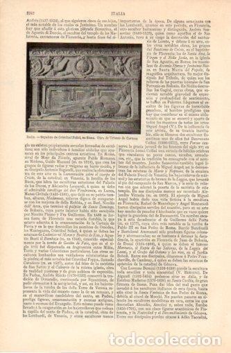 Postcards: LAMINA V37310: Sepulcro de Cristobal Felici en Siena - Varios