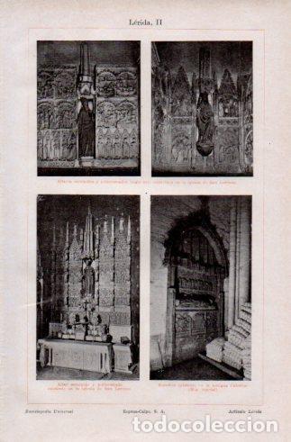 Postkarten: LAMINA V37884: Interior de la iglesia de San Lorenzo en Lerida o Lleida - Varios