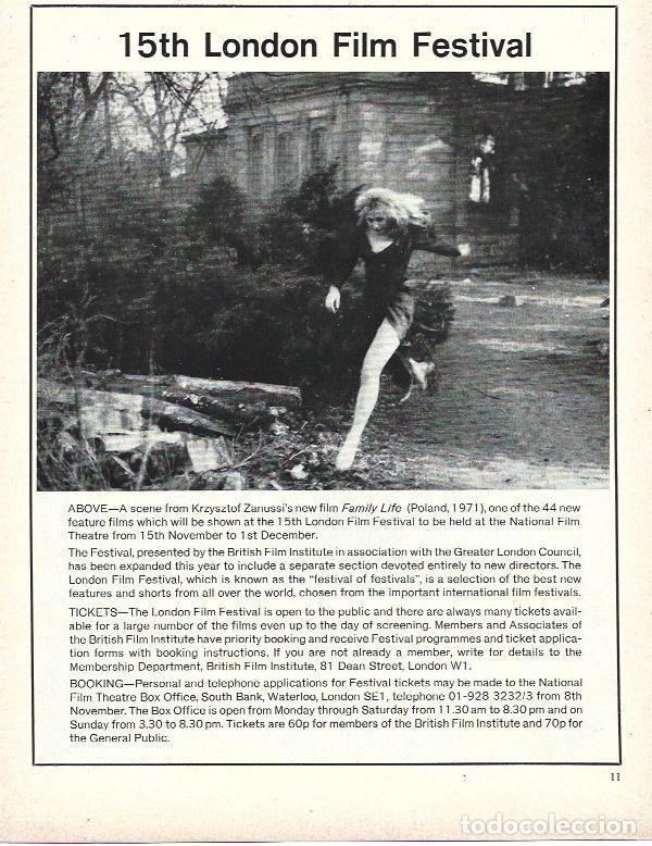 Postkarten: LAMINA 39536: Publicidad del 15th London film Festival - VVAA