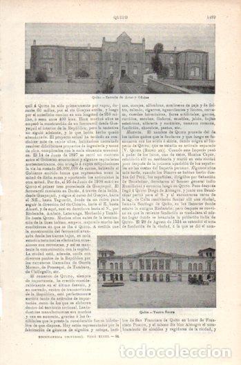 Cartoline: LAMINA V37787: Escuela de Artes y Oficios y Teatro en Quito - Varios