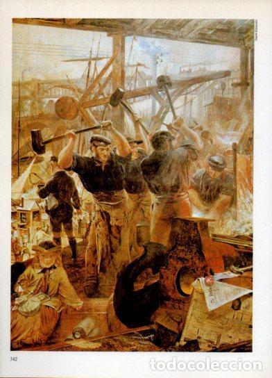 Postkarten: LAMINA V38324: Los muelles de Newcastle por W. B. Scott - Martin de Riquer