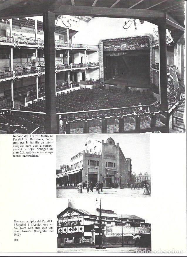 Postcards: LAMINA 35923: Interior del Teatro Onofri y los teatros Espa&ntilde;ol y Apolo en Barcelona - Edmon Valles