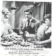Postais: LAMINA 39891: Lana Turner y Clark Gable en Honky Tonk - NULL