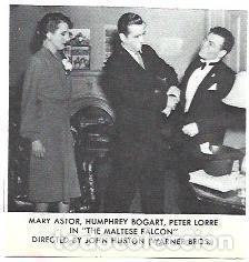 Postales: LAMINA 39869: Escena de El halcon maltes con Bogart - NULL