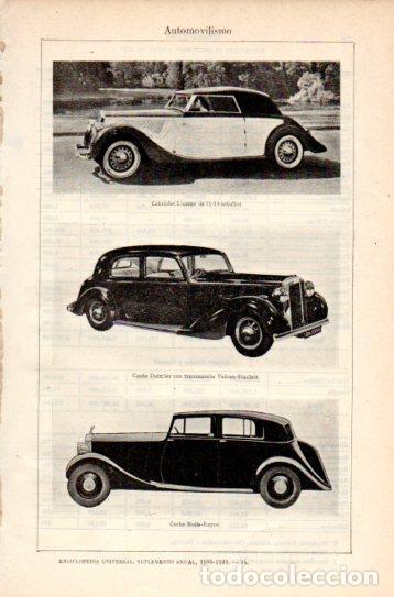 Postkarten: LAMINA V38803: Automoviles Cabriolet Licorne, Daimler y Rolls Royce - Varios