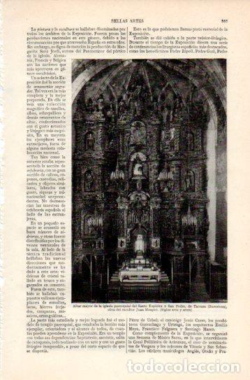 Postkarten: LAMINA V38789: Altar de la iglesia del Santo Espiritu y San Pedro en Tarrasa, Barcelona - Varios
