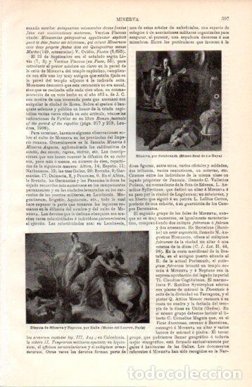 Postcards: LAMINA V38431: Minerva por Rembrandt y por Halle - Varios