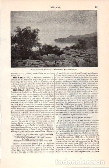 Postais: LAMINA V38476: La costa brava de Miramar, Mallorca - Varios