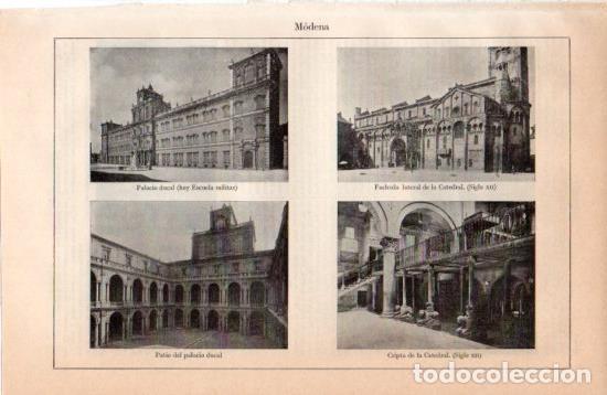 Postais: LAMINA V38555: Edificios en Modena, Italia - Varios