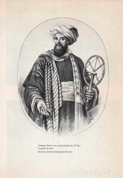 Cartoline: LAMINA V38887: Domingo y Badia caracterizado de Ali Bey 1860 - Martin de Riquer