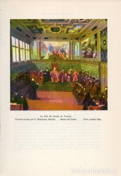 Postkarten: LAMINA V38856: La Sala del Senado de Venecia por P. Malombra - Martin de Riquer