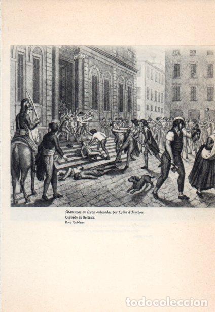 Postais: LAMINA V38880: Matanzas en Lyon ordenadas por Collot d'Herbois grabado - Martin de Riquer