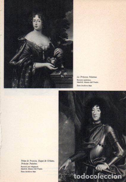 Cartoline: LAMINA V38866: Princesa Palatina retrato y Felipe de Francia por Mignard - Martin de Riquer