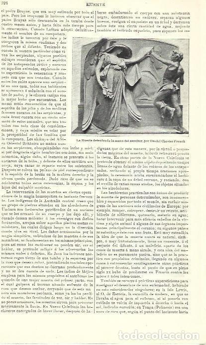 Cartoline: LAMINA ESPASA 39876: La Muerte deteniendo la mano del escultor, por Daniel - Varios