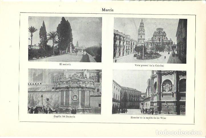 Postkarten: LAMINA ESPASA 39963: El Malecon, la Catedral y las Capillas del Junteron y Velez en Murcia - Varios