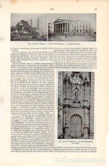 Postcards: LAMINA V39407: Iglesia de Guadalupe y Teatro de la Paz en San Luis Potosi, Mejico - Varios