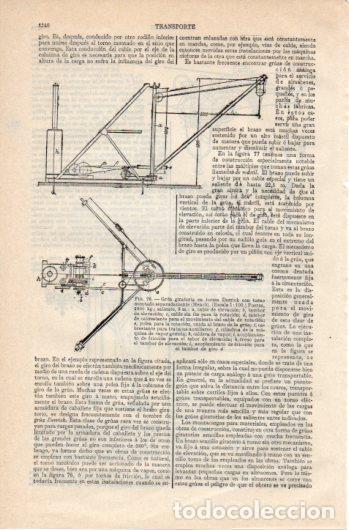 Postales: LAMINA V39668: Transporte grua giratoria en forma Derrick - Varios