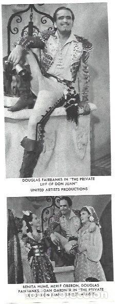 Postais: VARIOS 7241: Douglas Fairbanks como Don Juan - NULL