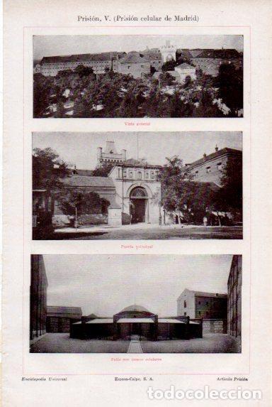 Postais: LAMINA V50845: Vistas Prision celular de Madrid - Varios