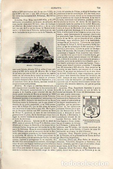 Postais: LAMINA V50553: Vista general de Almansa, Albacete - Varios