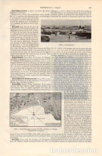 Postkarten: LAMINA V39310: Vista y plano del puerto en 1739 de Salou - Varios