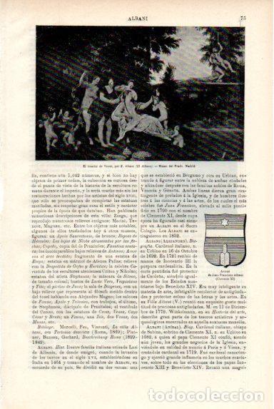 Postais: LAMINA V50593: El tocador de Venus por F. Albani - Varios