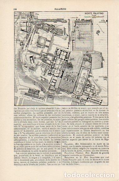 Postkarten: LAMINA V51150: Plano del Monte Palatino, Roma - Varios.