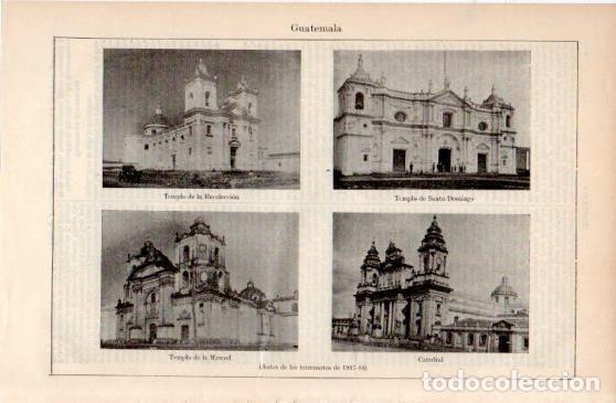 Postkarten: LAMINA V40129: Templos y Catedral en Guatemala antes de terremotos de 1917-18 - Varios