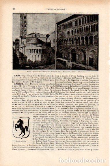 Postcards: LAMINA V51241: Iglesia de Santa Maria en Arezzo, Italia - Varios.